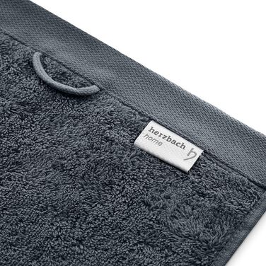 Рушники Herzbach Home Premium, 50 x 100 см, 4 шт. – Набір преміум-якості, 100% бавовна, антрацит