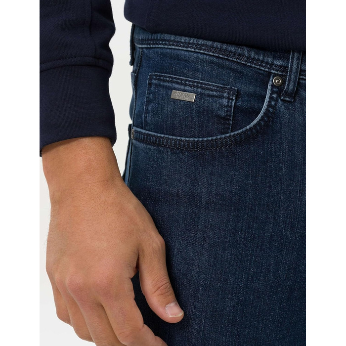 Джинси чоловічі BRAX Cadiz Straight Fit 34W/30L темно-сині класичні п'ять кишень