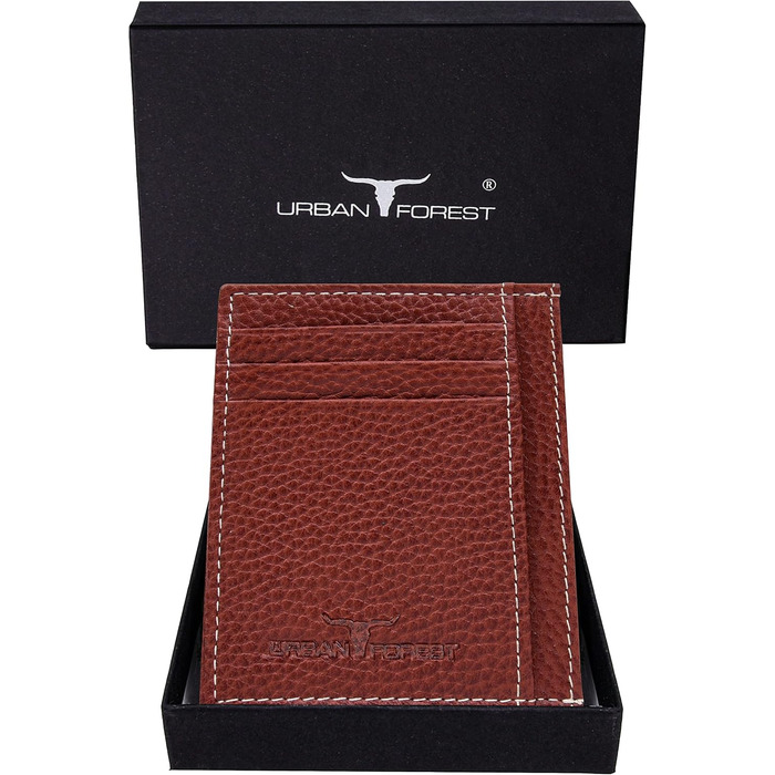 Картхолдер чоловічий Urban Forest Chris NDm Braun мінімалістичний шкіряний
