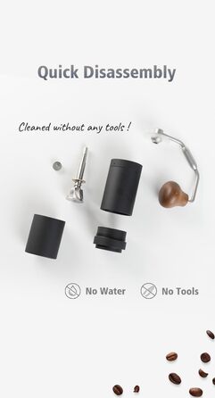 Кавомолка ручна 1Zpresso X-Ultra, чорна, з металевим корпусом, сталевий монтаж, конічні жорна, регулювання, магнітний замок