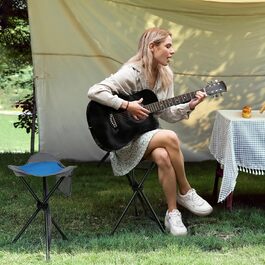 Складний стілець Portal з кишенею: легкий, для риболовлі, кемпінгу, піших прогулянок (синій)