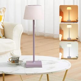 Світлодіодна настільна лампа Aigostar акумуляторна бездротова, димується сенсорно, 3 режими світла, водонепроникна IP54 для дому та саду - фіолетова