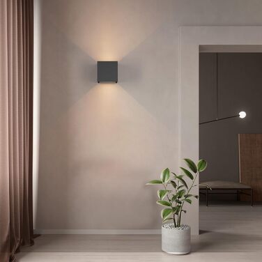 LED вуличне освітлення Klighten, 2 шт., 7W, регульований світловий потік, тепле біле світло, IP65, вологостійке, чорний колір