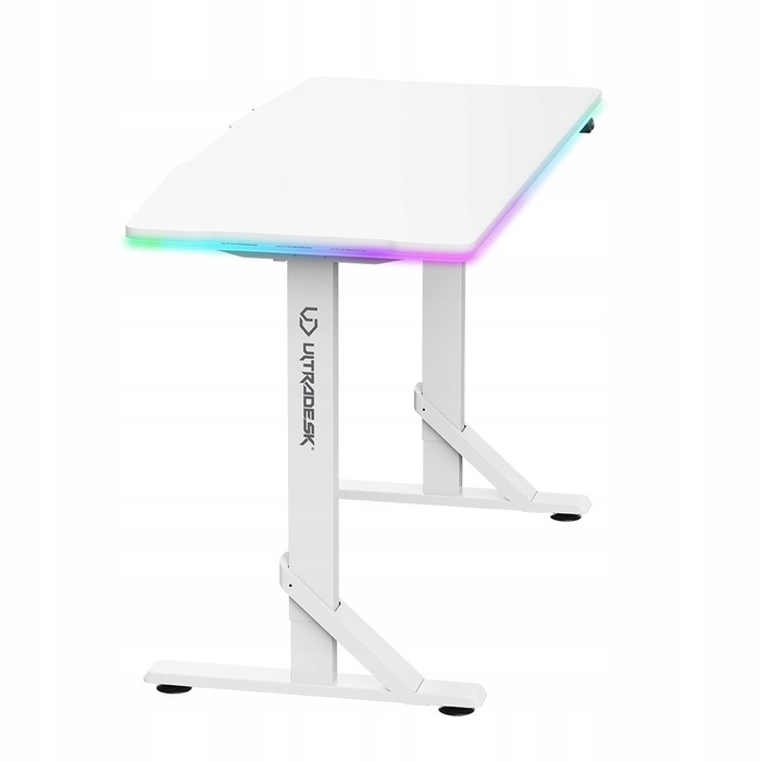 Ігровий стіл Ultradesk IRON WHITE, 132,5x60,5 см, регулювання висоти 71-81 см