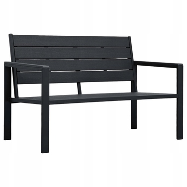 Лавка зі спинкою з пластику, 120 x 64 см