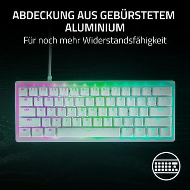 Клавіатура Razer Huntsman V3 Pro Mini - 60% з Red Switch (Аналоговий оптичний перемикач, PBT-клавіші, USB-C, QWERTY US)