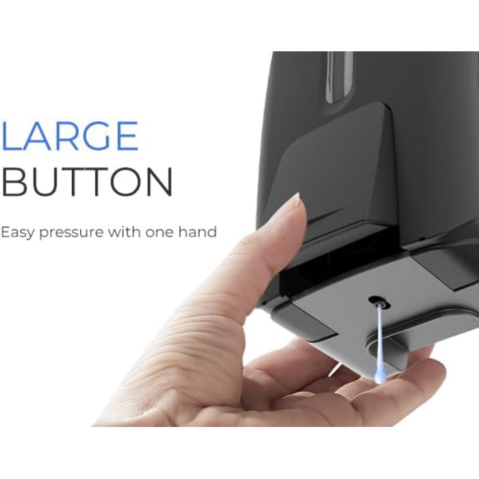 Настінний диспенсер для рідкого мила (9088) - чорний