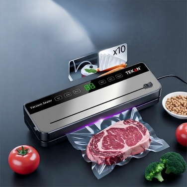 Вакууматор для продуктів із вбудованим ножем та функцією відкачування повітря з контейнерів