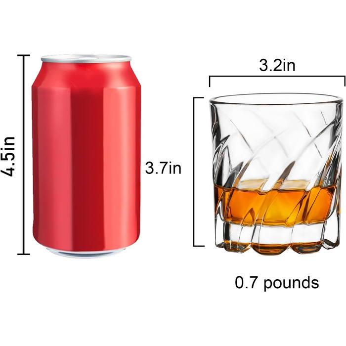 Набір склянок для віскі ParaCity - 2 шт., поворотні, вінтажні, для коктейлів та текіли, набір для бару та вечірок, подарунок для чоловіків