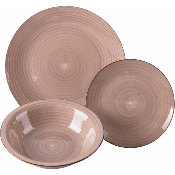 Villa d'Este Home Tivoli Baita: 18-частинний чайний сервіз з шоколадного фарфору, Steingut