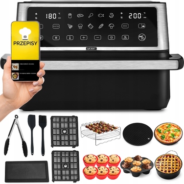 Аерофритюрниця Yoer 11л: 12 програм, 23 аксесуари, 2800 Вт
