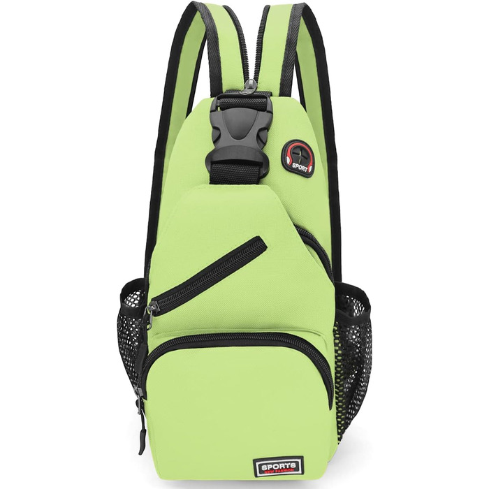 Сумка-слінг через плече, рюкзак для жінок та чоловіків, зелена, з оксфордської тканини. Ідеально для спорту, подорожей та повсякденного використання