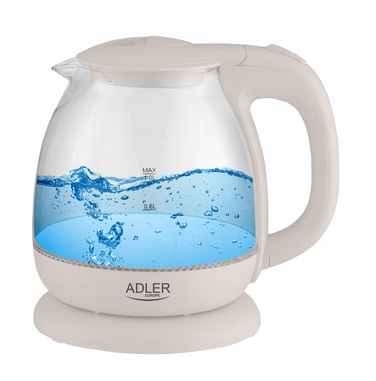 Електричний чайник ADLER AD 1274, 2200 Вт, 1,7 л, білий