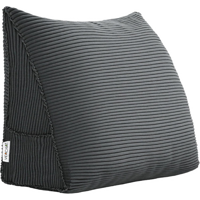 Підлогове подушник-підголівник Johnear для ліжка та дивана, 45x20x35 см, сірий