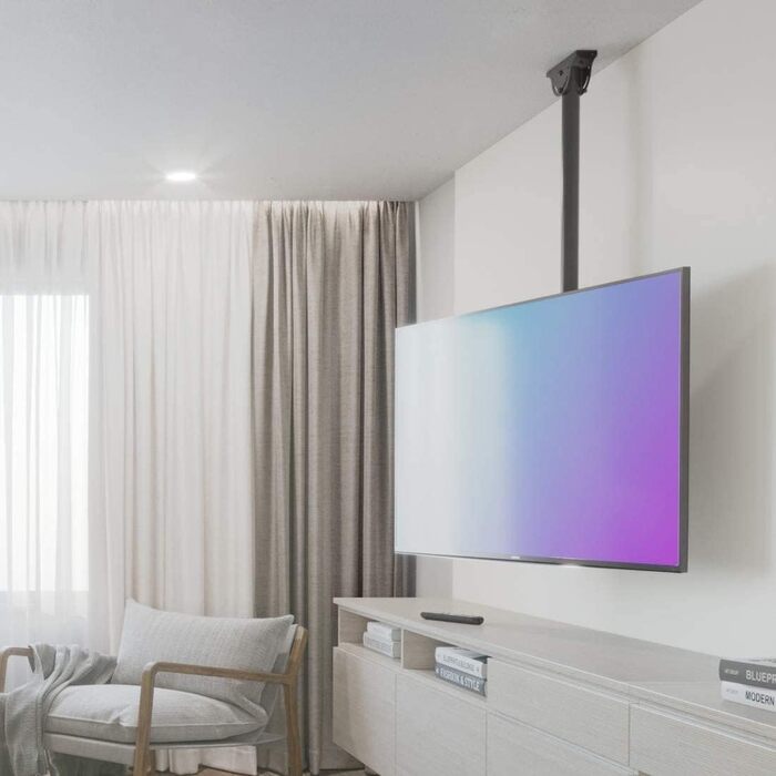Телескопічний універсальний стельовий кронштейн Techly ICA-CPLB-944S для LED/LCD телевізорів 32