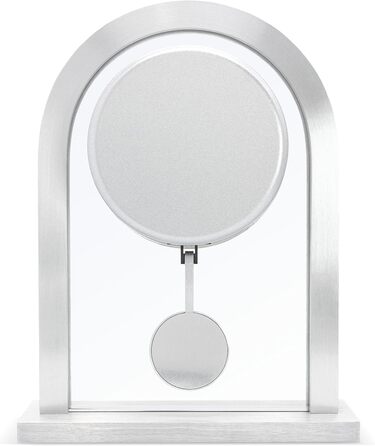Metal, silver Acctim mantel clock, one size