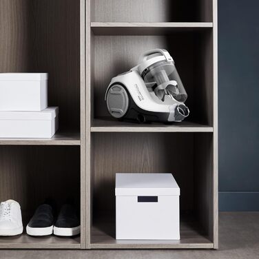 Rowenta Swift Power Cyclonic | RO2917 | Bagless Vacuum Cleaner | 900 W | 77 Decibels | 1.2 Liter | White 1.2l Dust Box