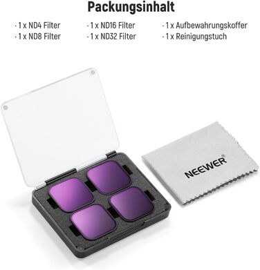 Фільтри NEEWER CPL ND для GoPro Hero 13 12 11 10 9: комплект 6 шт. (CPL, ND8, ND16, ND32, ND64, ND1000)