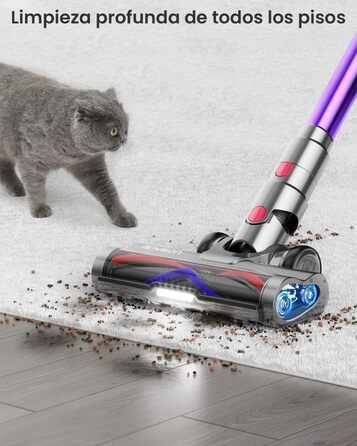 Бездротовий пилосос Anyson 45000Pa/550W з LED-дисплеєм, акумуляторний, 70in, 1.6L, для твердих поверхонь, килимів, видалення шерсті тварин