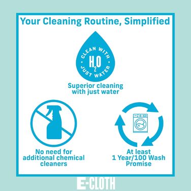 E-Cloth Deep Clean Mop Head, microfiber replacement for floor cleaning, ideal for hardwood, laminate, tile, and stone floors, washable and reusable, 4 pack