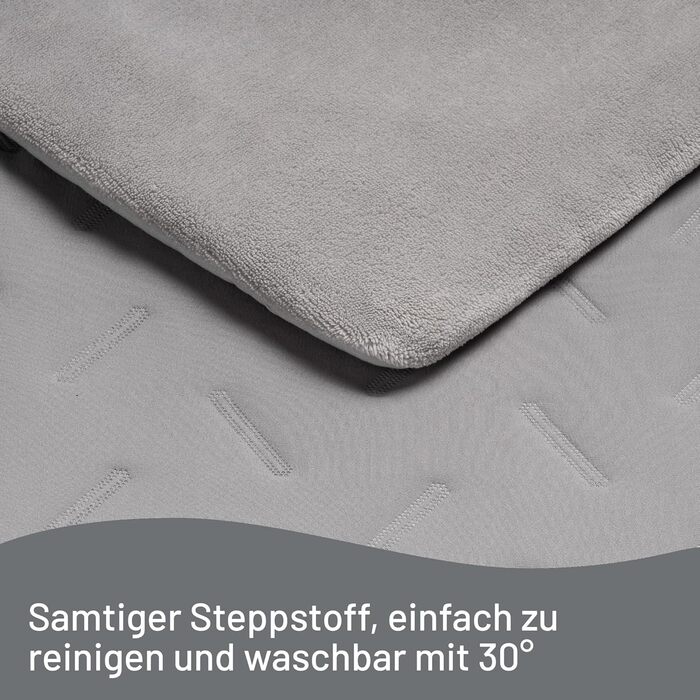 Електрична ковдра Imetec Adapto Tartan Festival, 160x120 см, з м'якої тканини, низьке енергоспоживання, технологія Adapto, безпечна, швидкий нагрів, 6 температур, пральна, сірий мікроплюш, для кемпінгу