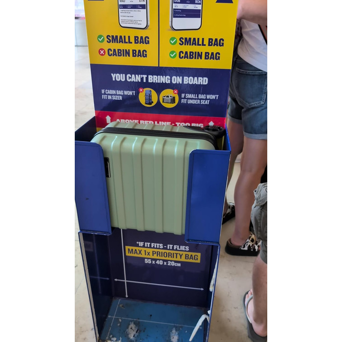 Чемодан ручної об'єму 24 л Cabin Max Anode 40x30x20 см з жорстким корпусом Hardscalen, сірий, 2 колеса