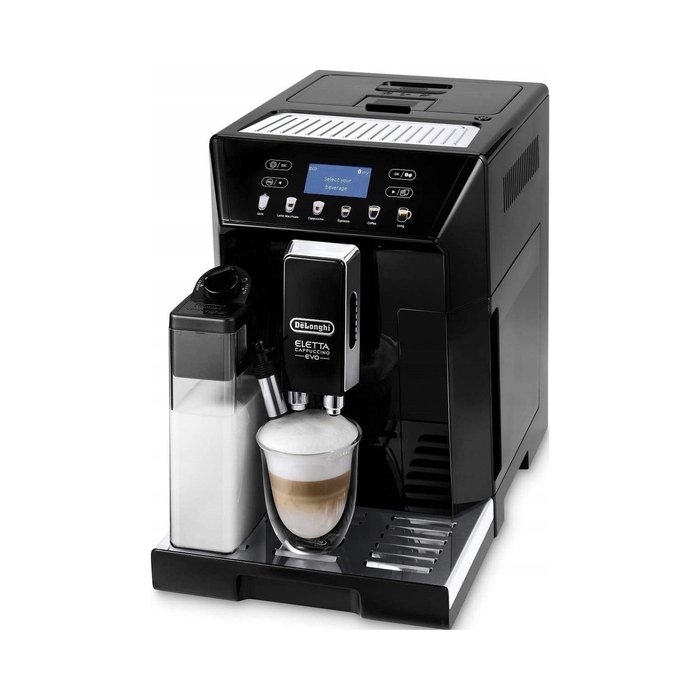 Ріжкова кавомашина De'Longhi Eletta Evo ECAM 46.860.B, 1450 Вт, чорна