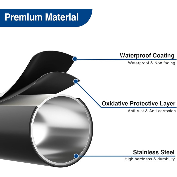 Настінний тримач для туалетного паперу з полицею, чорний, з місцем для 4 запасних рулонів, нержавіюча сталь