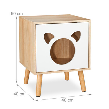 Relaxdays Cat Cabinet with Flip-Up Door