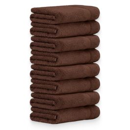 Набір махрових рушників 50x100 см, 100% бавовна, 600 г/м², Oeko-TEX, коричневі, 8 шт.
