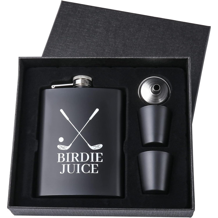 Фляга з нержавіючої сталі 8oz (240мл) з подарунковим набором: 2 склянки та воронка. Фляга для віскі, вина, горілки. Зручна для транспортування алкоголю.