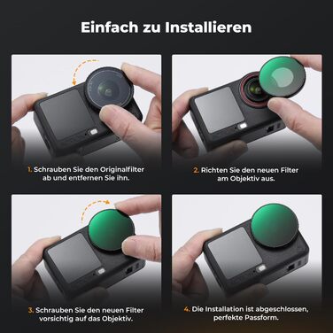 Набір фільтрів K&F CONCEPT ND для DJI Osmo Action 6: ND8, ND16, ND32, ND64 (з CPL)