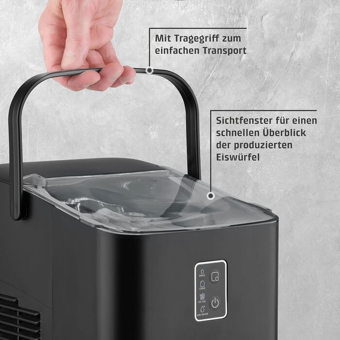 Машина для приготування льоду Caso IceChef Compact: швидке приготування, 1л бак, самоочищення, з лопаткою