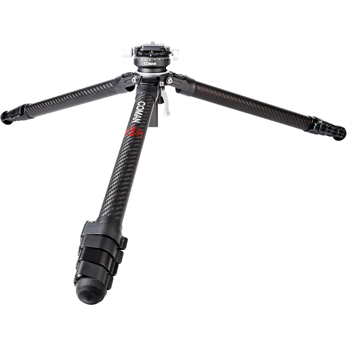 Карбоновий штатив для камери COMAN Zero Y з панорамною кулькою 360° та Arca Swiss, відеоштатив для DSLR, висота 15.3–156.7 см, навантаження до 18 кг