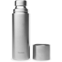 Qwetch Stainless Steel Thermos Flask - 750ml Insulated Bottle & Travel Mug - 24h Cold & 12h Hot - Leakproof, BPA-Free, for Coffee & Tea