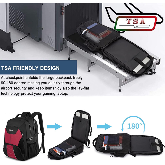 Чоловічий рюкзак 55L, великий, водонепроникний, з відділенням для ноутбука (18.4