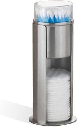 Спондисер для ватних дисків з кришкою, тримач для ватних паличок, контейнер для вати, органайзер для косметики з нержавіючої сталі