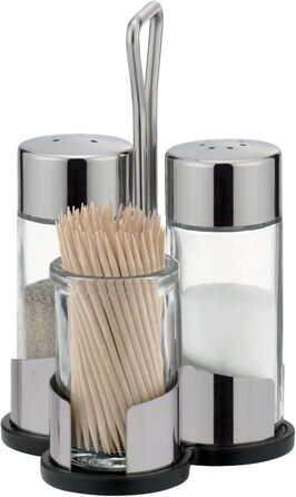 Набір Tescoma для солі, перцю та зубочисток, Menage Set Profi, 13.5 x 3.5 x 8.5 см
