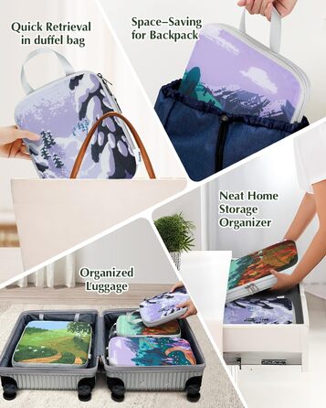 Органайзери для валізи Gonex 4 шт. - Набір кубиків для пакування, колір помаранчевий