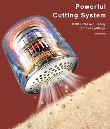 Електричний видалення ворсу для одягу: видалення ворсу з одягу з 6 змінних лез з нержавіючої сталі (сірий)