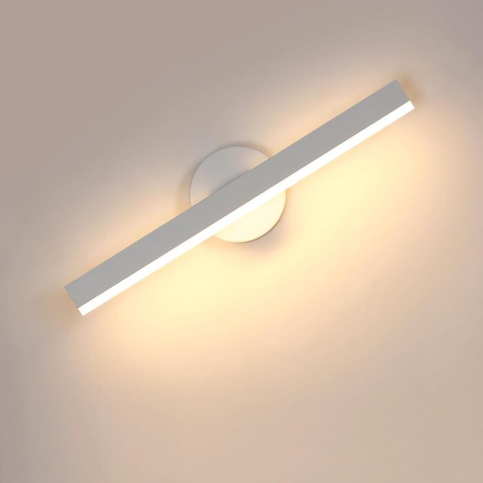 LED дзеркальна лампа Riserva 12W для ванної кімнати, поворотна 300°, 38 см, 3000K, чорний колір
