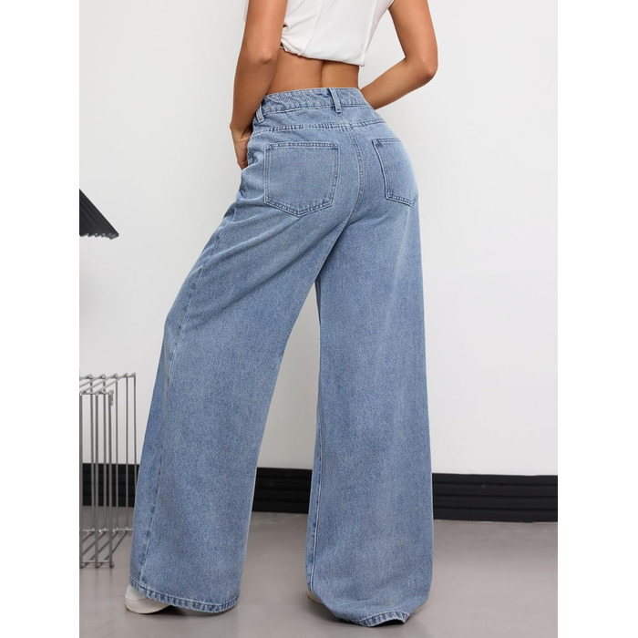 Джинси жіночі Damen Vintage Baggy, широкі, стиль Y2K 90-х, блакитні (XXL)