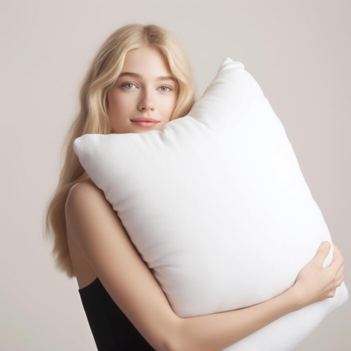 Гіпоалергенна подушка Flowen 30x30 см, 2 шт, мікрофібра, для дивана та ліжка, анти-кліщова, знімний та праний чохол, декоративна, м'яка