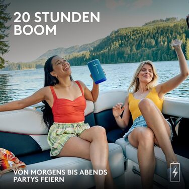 Портативна Bluetooth колонка Ultimate Ears Everboom: Водонепроникна (IP67), плаваюча, з глибокими басами та 360° звуком, до 20 годин роботи, радіус дії 55м - Чорний