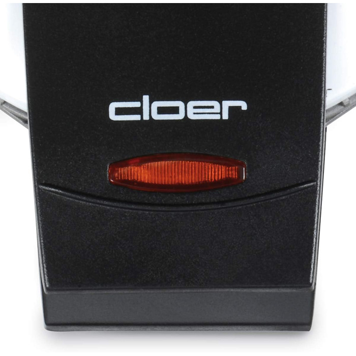 Тостер Cloer 261 Hörncheneisen для хрустких тостів, 800 Вт, діаметр 14,5 см, з антипригарним покриттям, регулювання ступеня прожарювання, білий, метал