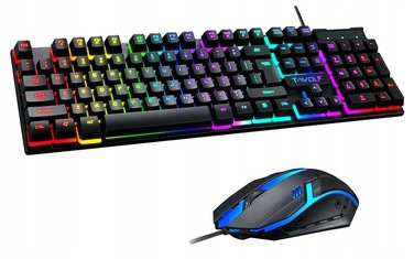 Ігровий набір: гібридна клавіатура з RGB-підсвіткою, USB