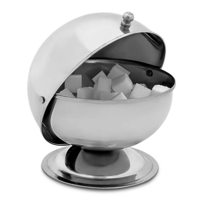Relaxdays SWEETY Sugar Bowl made of Stainless Steel