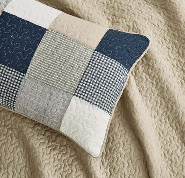 Комплект ковдр Chezmoi Collection Quinn: 3 шт. з квітковим візерунком гібіскуса, смугастий, з бавовни, легкий, двосторонній, Oversized King