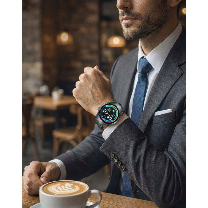 Смарт-годинник Lazird ZEGAREK з функціями ЕКГ, тонометром та глюкометром, чорний