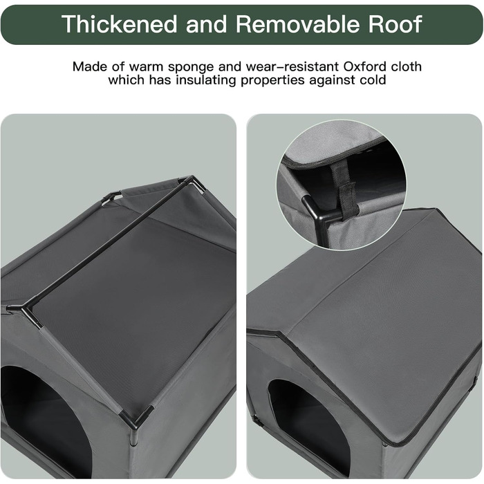 Будка для котів та собак: велика, м'яка, 56x51x46 см. Підходить для Бігль, Французький бульдог, Вельський коргі. З м'яким килимком.